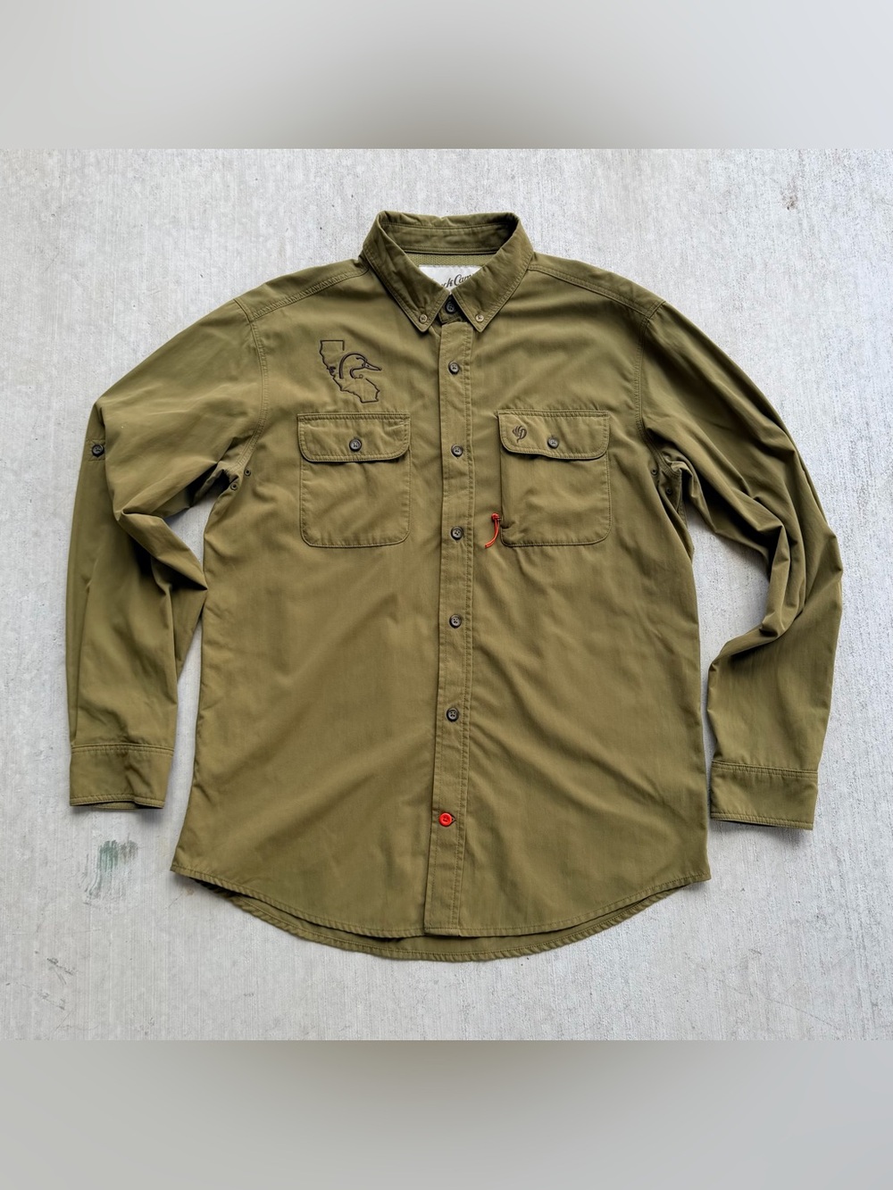 Duck Camp Mid weight Shirt Men Size Medium Hunting Fishing Vented